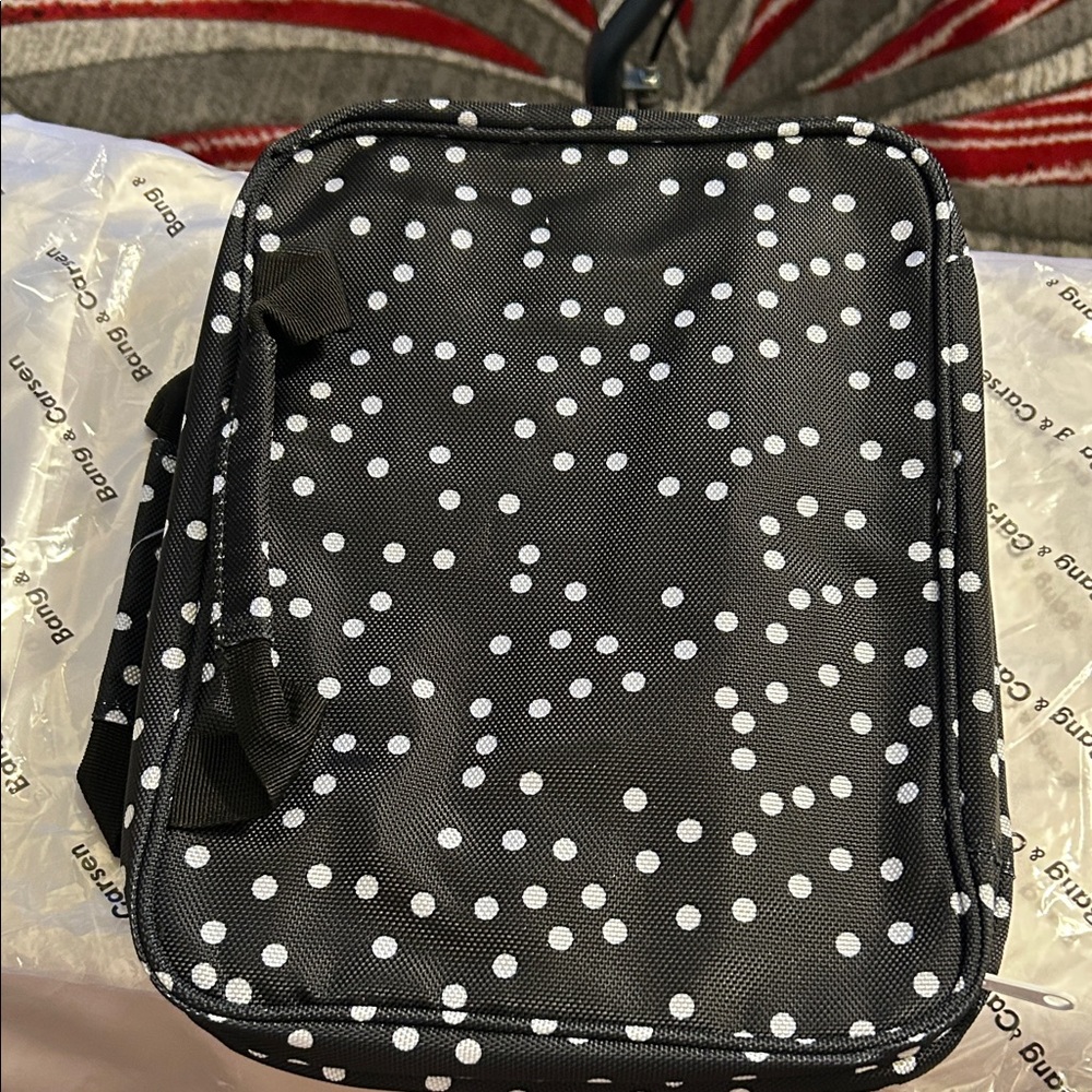 Polka Dot Black Toiletry Bag - Picture 9 of 9